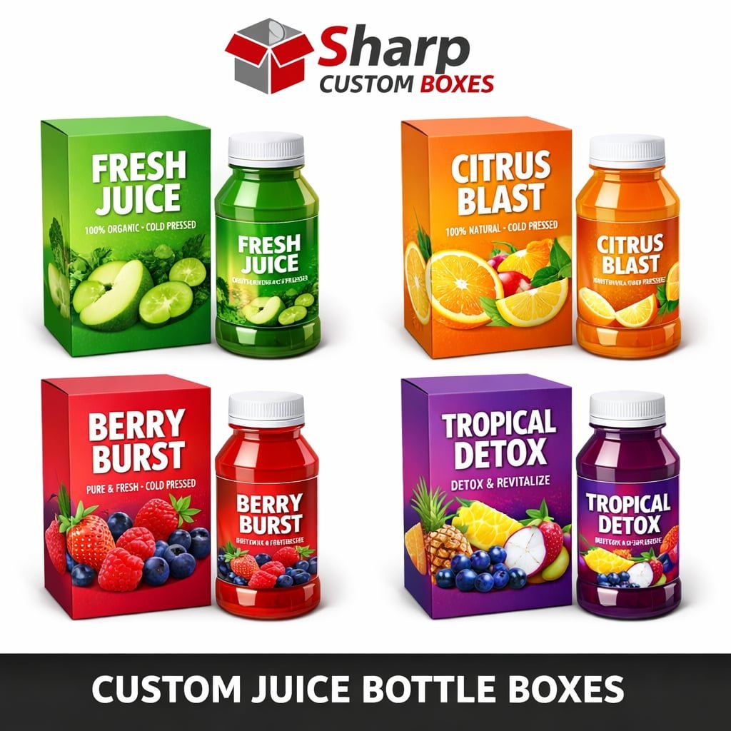 Custom Juice Bottle Boxes
