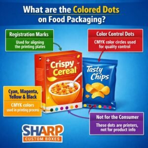 What are the colored dots on food packaging?