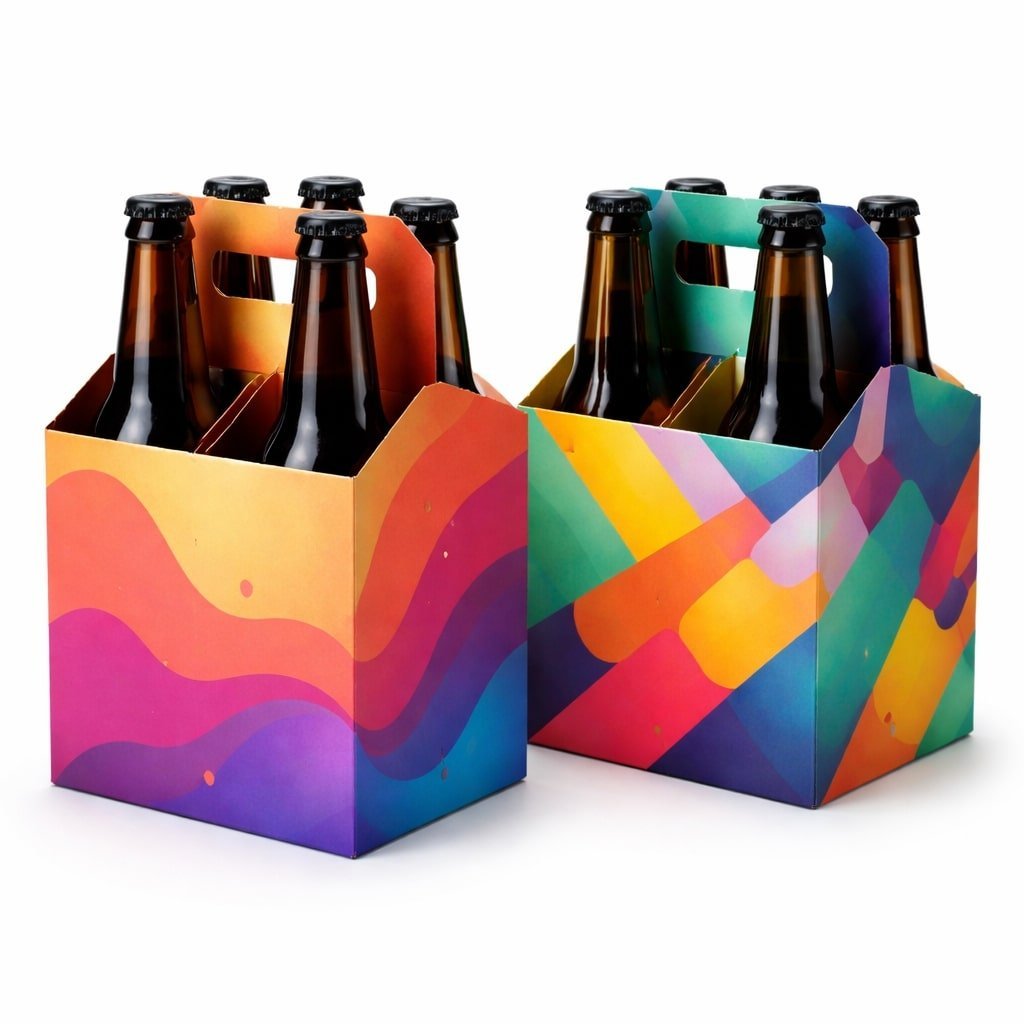custom printed 4 pack bottle carrier - Image 2