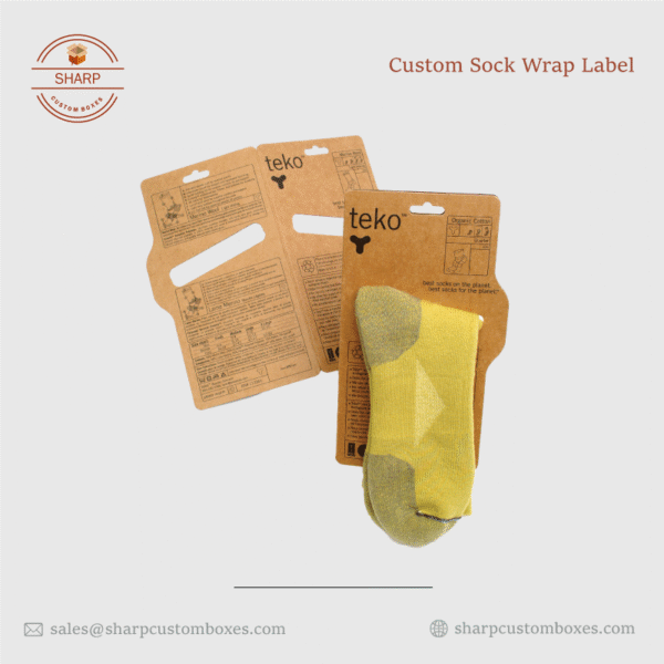 Sock Paper Label Custom Sock Wrap Labels UK | Sharp Custom Boxes