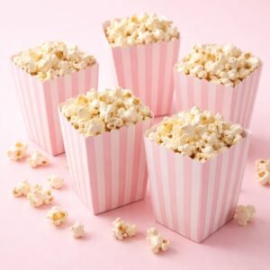 pink popcorn boxes